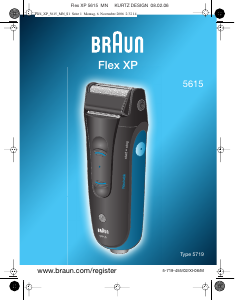 Manual Braun 5615 Flex XP Máquina barbear