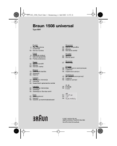 Manuál Braun 1508 Holicí strojek