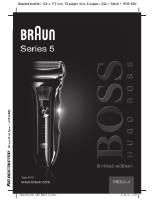 Mode d’emploi Braun 590cc-4 Hugo Boss Rasoir électrique