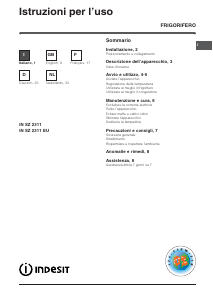 Manuale Indesit IN SZ 2311 Frigorifero