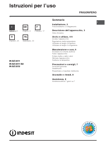 Manuale Indesit IN SZ 2312 Frigorifero