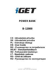 Руководство iGet B-12000 Портативное зарядное устройство