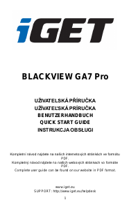 Instrukcja iGet Blackview GA7 Pro Telefon komórkowy