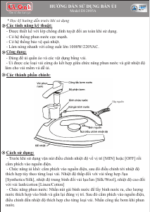 Hướng dẫn sử dụng Gali DI-2005A Bàn ủi