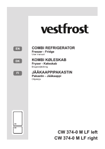 Manual Vestfrost CW 374-0 M LF Fridge-Freezer