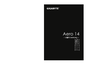 사용 설명서 Gigabyte Aero 14W V7-CF4 랩톱