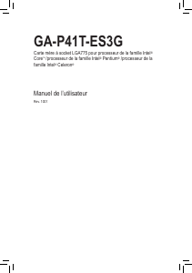 Mode d’emploi Gigabyte GA-P41T-ES3G Carte mère