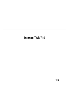Instrukcja Intenso TAB 714 Tablet