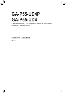 Mode d’emploi Gigabyte GA-P55-UD4P Carte mère