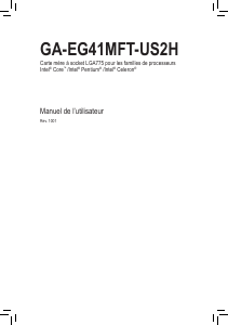 Mode d’emploi Gigabyte GA-EG41MFT-US2H Carte mère