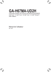 Mode d’emploi Gigabyte GA-H67MA-UD2H Carte mère