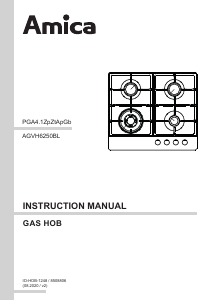 Manual Amica AGVH6250BL Hob