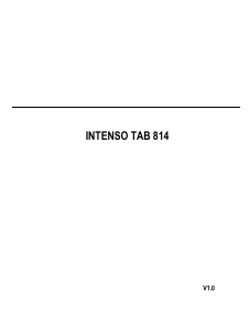 Manual Intenso TAB 814 Tablet