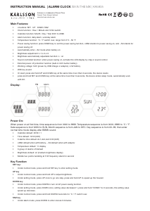 Manual Karlsson KA5805WD Alarm Clock