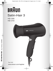 Használati útmutató Braun HD 330 Satin Hair 3 Hajszárító