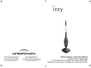 Εγχειρίδιο Izzy IZ-4001 Power 800 3in1 Ηλεκτρική σκούπα