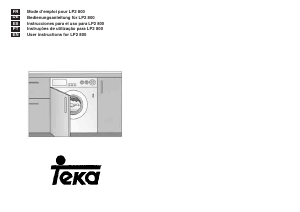 Manual Teka SP2 800 Máquina de lavar roupa