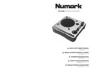 Manual de uso Numark PT01USB Giradiscos