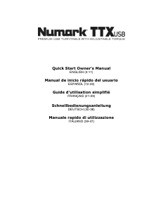 Manual Numark TTXUSB Turntable