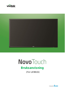 Bruksanvisning Vivitek LK9810i NovoTouch Pekskärm