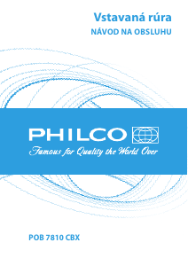 Návod Philco POB 7810 CBX Rúra