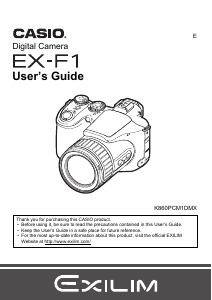 Handleiding Casio EX-F1 Digitale camera