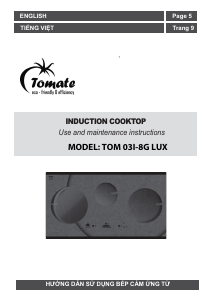 Handleiding Tomate TOM 03I-8G LUX Kookplaat