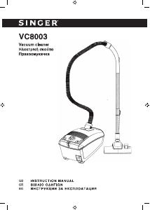 Manual Singer VC8003 Vacuum Cleaner