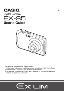 Handleiding Casio EX-S5 Digitale camera