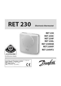 Manual de uso Danfoss RET 230 Termostato