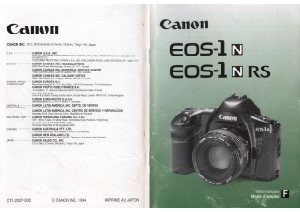 Mode d’emploi Canon EOS 1N RS Camera