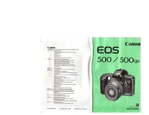 Mode d’emploi Canon EOS 500 Camera
