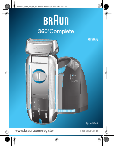 Manual Braun 8985 360° Complete Shaver