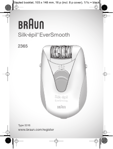 Handleiding Braun 2365 Silk-epil EverSmooth Epilator