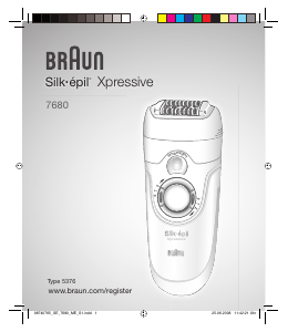 Manual Braun 7680 Silk-epil Xpressive Epilator