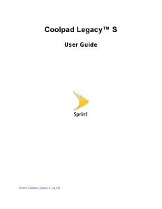 Manual Coolpad Legacy S (Sprint) Mobile Phone