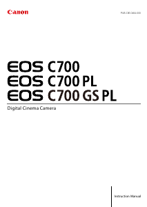 Manual Canon EOS C700 GS PL Camcorder