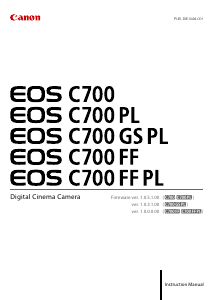 Handleiding Canon EOS C700 FF PL Camcorder