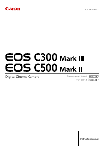 Handleiding Canon EOS C300 Mark III Camcorder