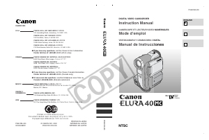 Handleiding Canon Elura 40 MC Camcorder