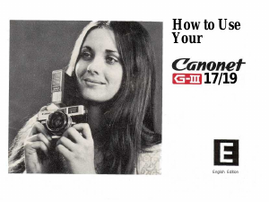 Handleiding Canon Canonet G-III Camera