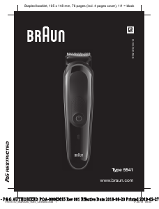 Manual Braun MGK 5045 Trimmer de barba