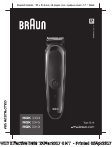 Manual Braun MGK 3040 Beard Trimmer