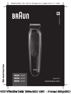 Mode d’emploi Braun MGK 3045 Tondeuse à barbe