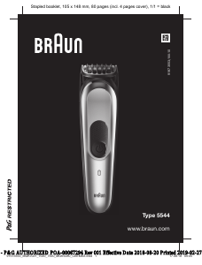 Manuál Braun MGK 5080 Zastřihovač vousů