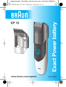 Kullanım kılavuzu Braun EP 15 Exact Power Sakal düzeltici