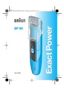 Kullanım kılavuzu Braun EP 80 Exact Power Sakal düzeltici