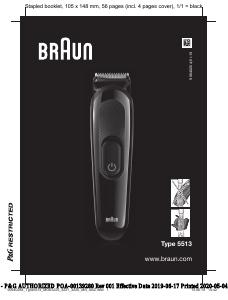 Bruksanvisning Braun MGK 3220 Skäggtrimmer