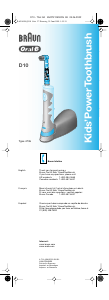 Manual de uso Braun D 10 Oral-B Kids Power Cepillo de dientes eléctrico