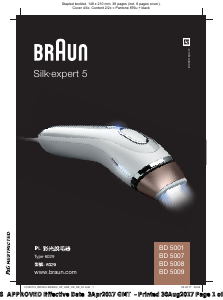 Mode d’emploi Braun BD 5007 Silk-Expert 5 Epilateur à lumière pulsée